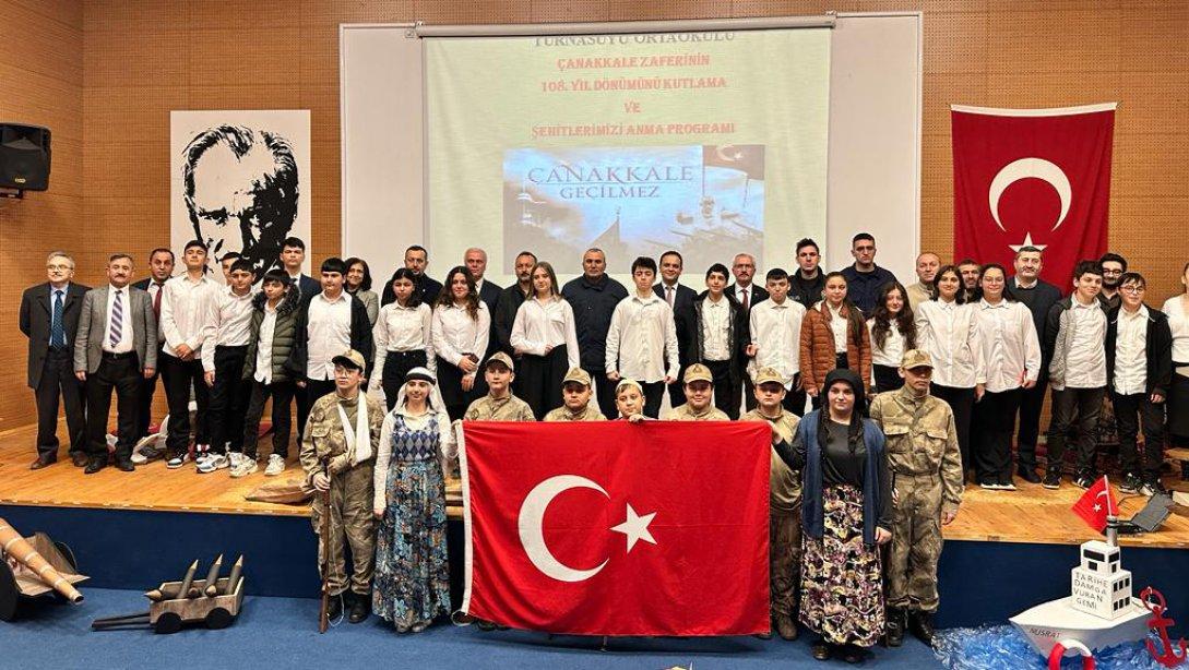 18 Mart Şehitleri Anma Günü ve Çanakkale Zaferi'nin 108. Yıl Dönümü  Programı Gerçekleştirildi